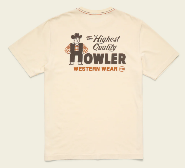 Howler Western Wear Cotton T-Shirt- Natural